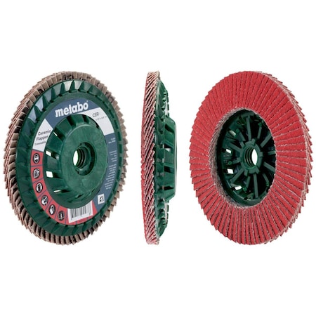 Metabo Flap Disc 4 1/2" Ceramic Flapper 60 5/8"-11 T29 Trimmable (PB) 629456000